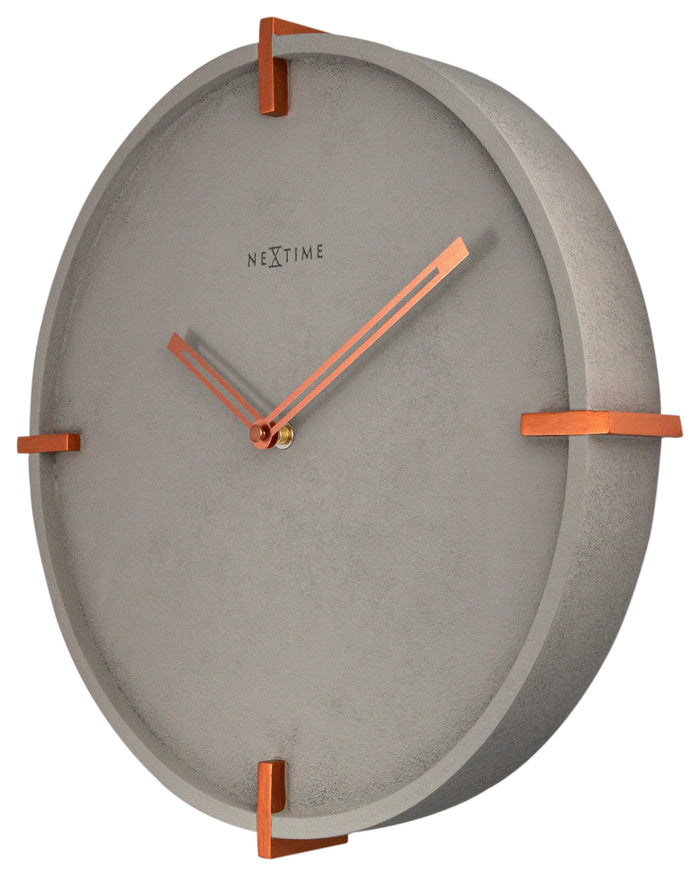 Nextime Wandklok - 32 Cm - Beton - 'Mohawk Wall'
