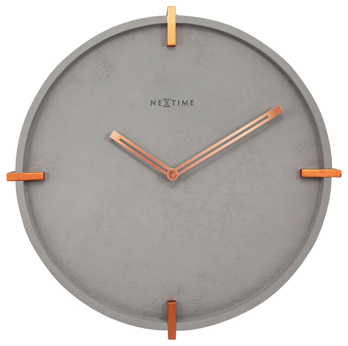 nextime Wandklok - 32 cm - Beton - 'Mohawk Wall'