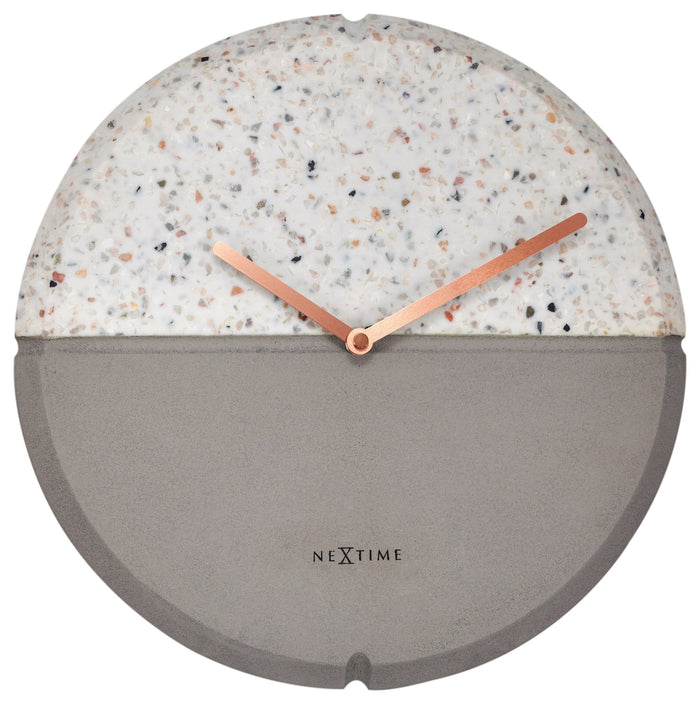 nextime Wandklok - 32 cm - Beton / Terrazzo - 'Conrazzo'