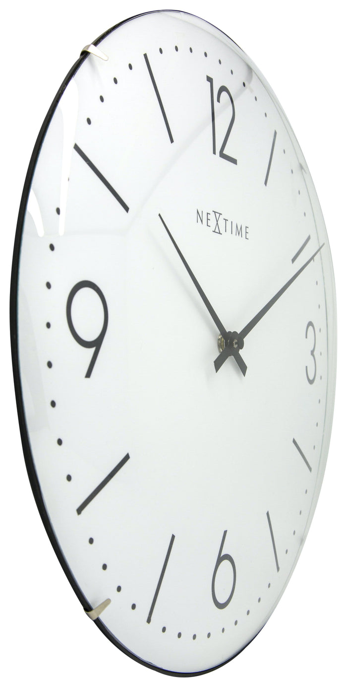 Nextime Wandklok - 35 Cm - Koepelglas - 'Basic Dome'