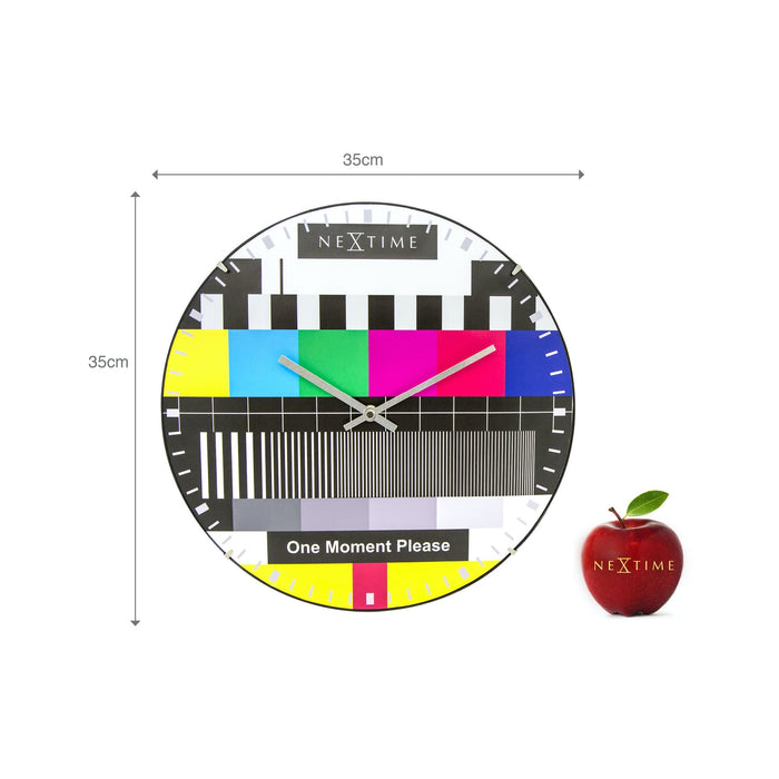 Nextime Wandklok - 35 Cm - Koepelglas - 'Testpage Dome'