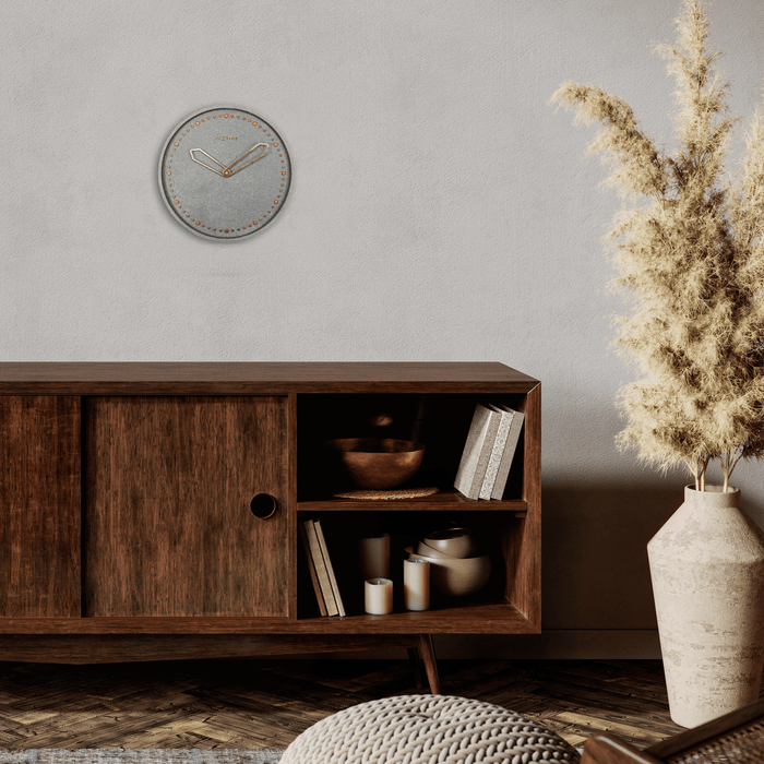 Nextime Wandklok - 35 Cm - Polyresin - 'Cross'