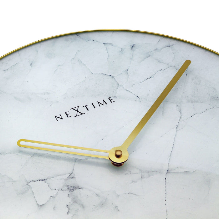 Nextime Wandklok - 40 Cm - Glas / Metaal - 'Marble'
