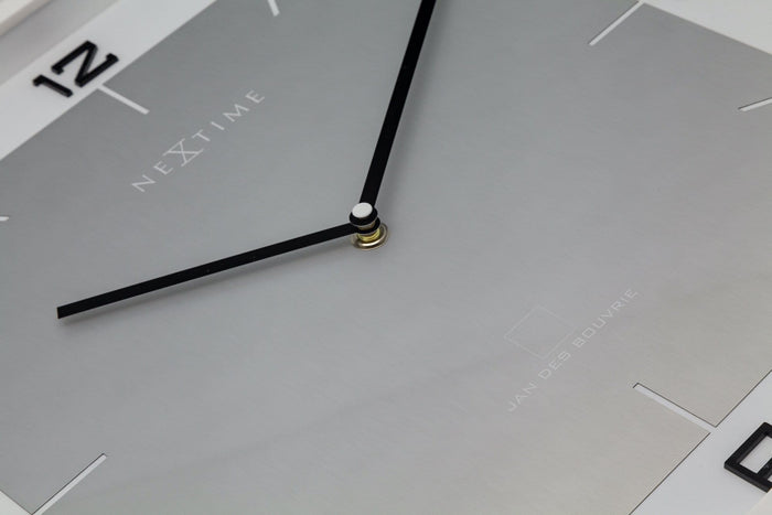 Nextime Wandklok - 40 X 40 X 4 Cm - Hout - 'Square Wall'