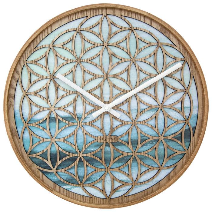 nextime Wandklok 40cm - Stil - Groen - Hout - "Concord" nextime Wandklok 40cm - Stil - Groen - Hout - "Concord"