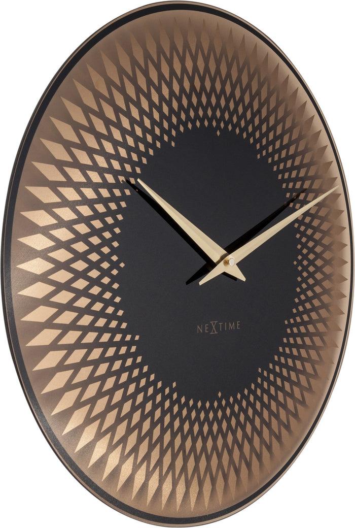 Nextime Wandklok - 43 Cm - Glas - 'Sahara'