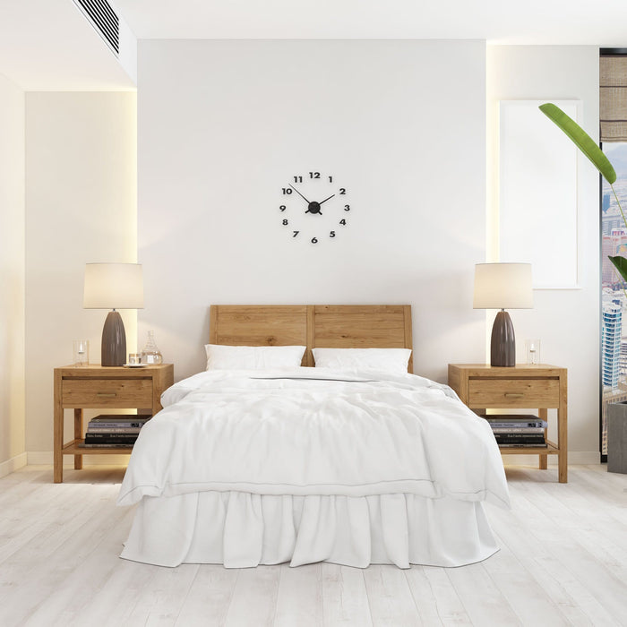 Nextime Wandklok - 48 X 3 Cm - Aluminium - 'Small Hands'