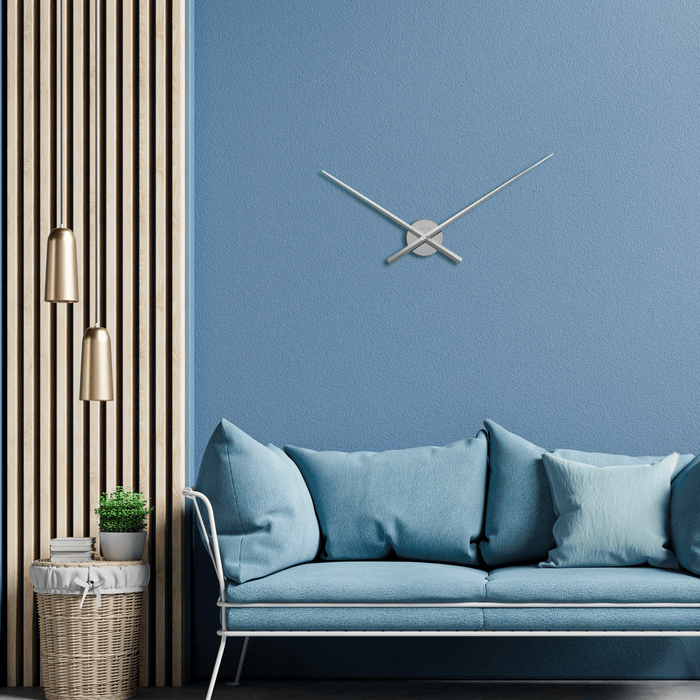Nextime Wandklok - 70 Cm - Aluminium - 'Hands'