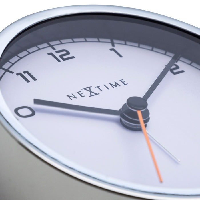 Nextime Wekker - 9 X 9 X 7 5 Cm - Metaal - 'Company Alarm'