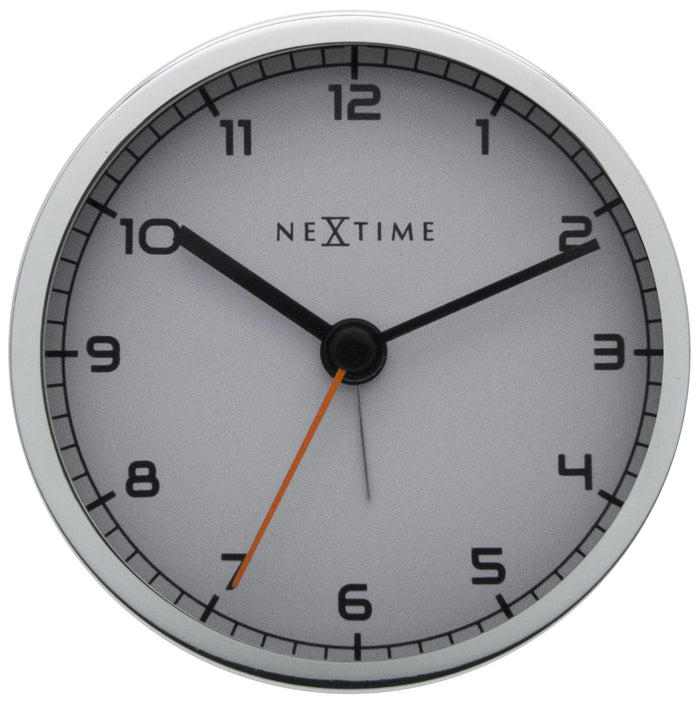 nextime Wekker - 9 x 9 x 7 5 cm - metaal - 'Company Alarm'