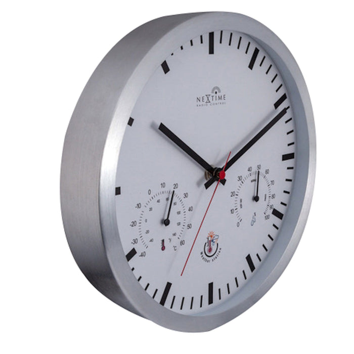 Nextime Stationsklok Met Weerstation - 25cm - Zendergestuurd
