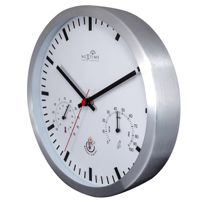 Nextime Stationsklok Met Weerstation - 25cm - Zendergestuurd