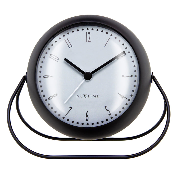 nextime Tafelwekker 14x12x8cm - Stil - Metaal - NeXtime 'Bubble Alarm Clock'