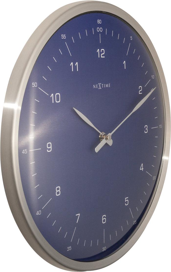 Nextime Wandklok - 33 Cm - Metaal - Bolvormig Glas - '60 Minutes'