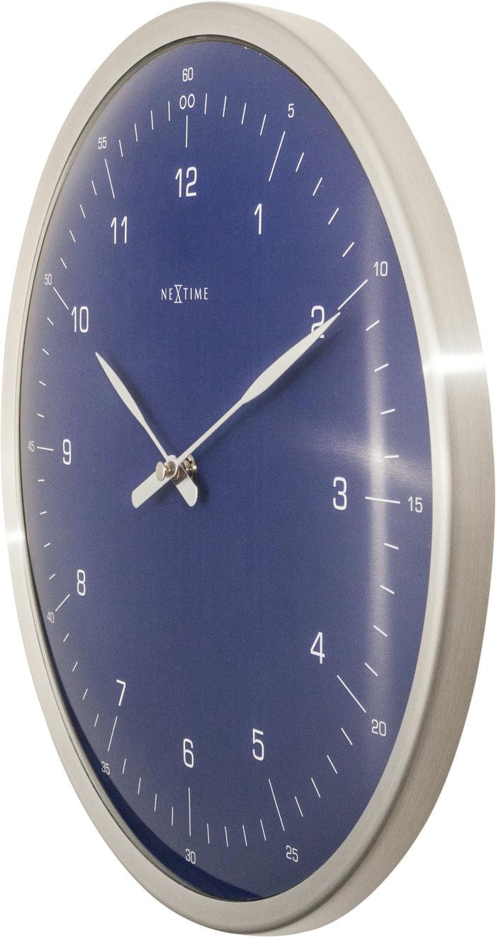 Nextime Wandklok - 33 Cm - Metaal - Bolvormig Glas - '60 Minutes'