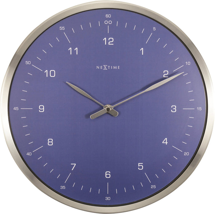nextime Wandklok - 33 cm - Metaal - Bolvormig Glas - '60 Minutes'
