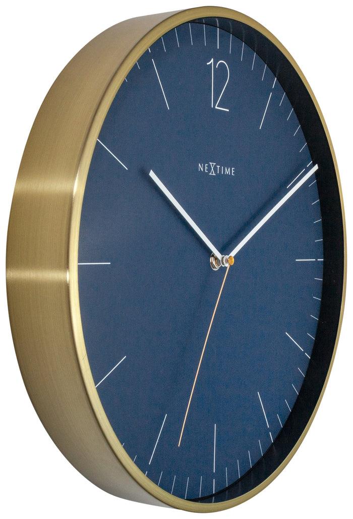 Nextime Wandklok - 34 Cm - Glas / Metaal - Vintage 'Essential Gold'