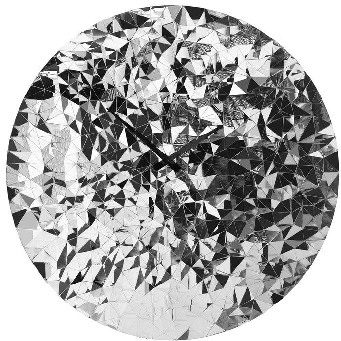 nextime Wandklok 80cm-Stil-Chroom-RVS-NeXtime 'Fragment'