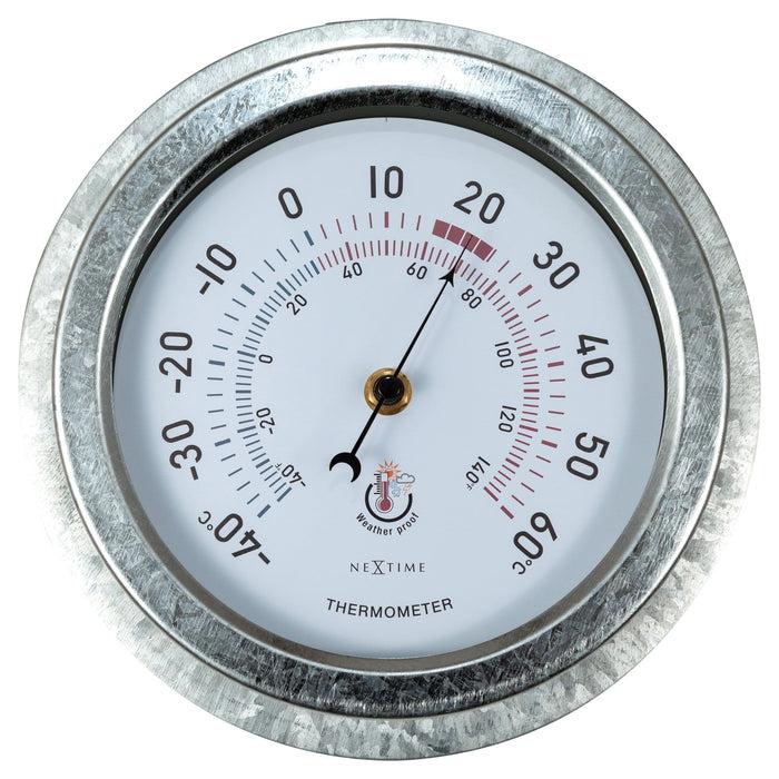 nextime Weerbestendige Thermometer - 22cm - Metaal - Galvanized Lily nextime Weerbestendige Thermometer - 22cm - Metaal - Galvanized Lily