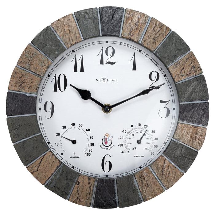 nextime Weerstation - Wandklok - Weerbestendig - 26cm - Polyresin - Aster nextime Weerstation - Wandklok - Weerbestendig - 26cm - Polyresin - Aster