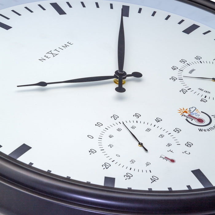 Nextime Weerstation - Wandklok - Weerbestendig - 50 5 Cm 'Sunflower'