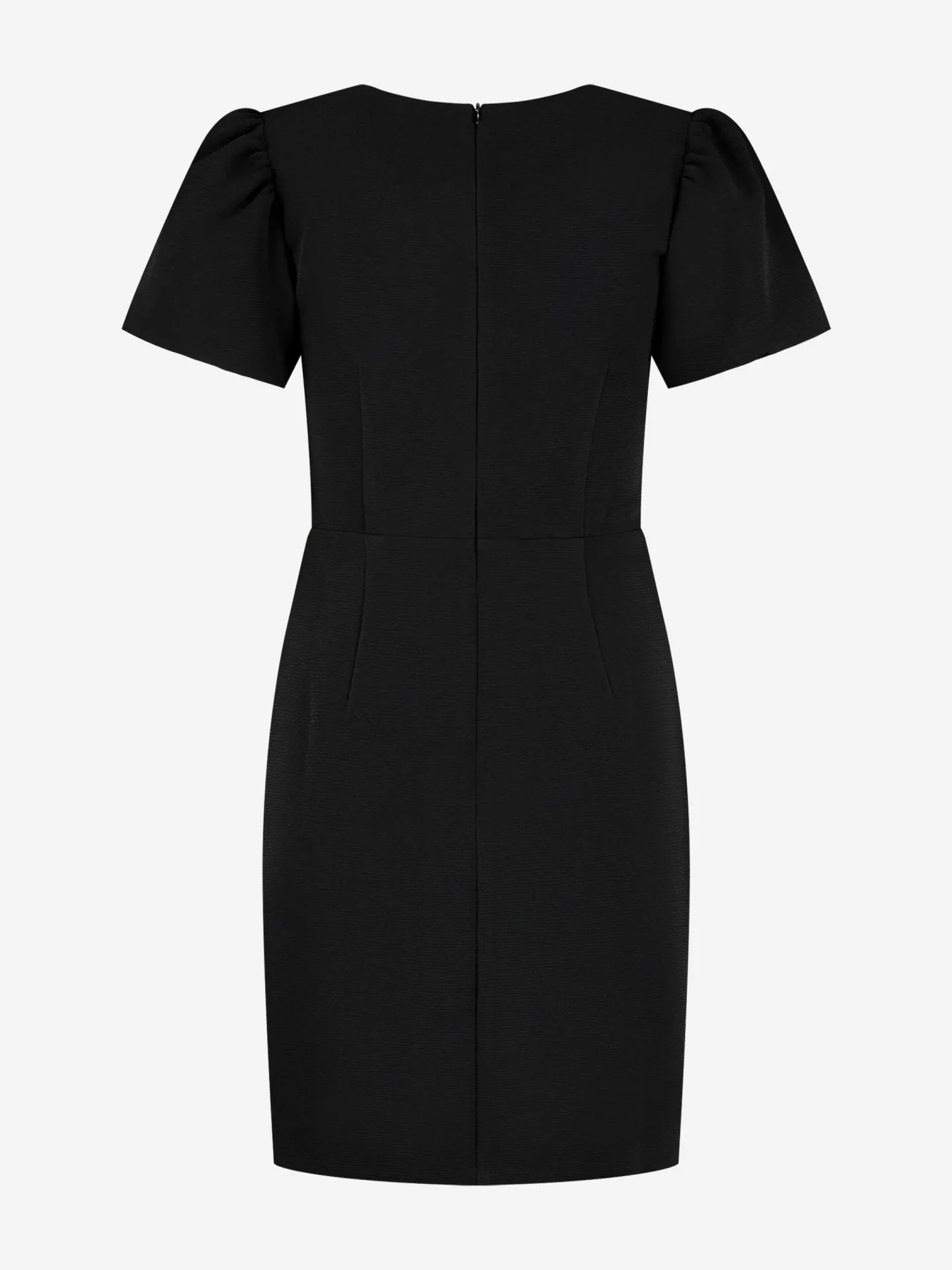 Nikkie Aansluitende Jurk Met Pofmouwen En Strass Details