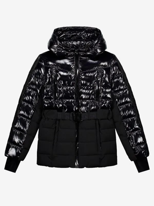 nikkie Aansluitende ski jas met capuchon en elastische riem