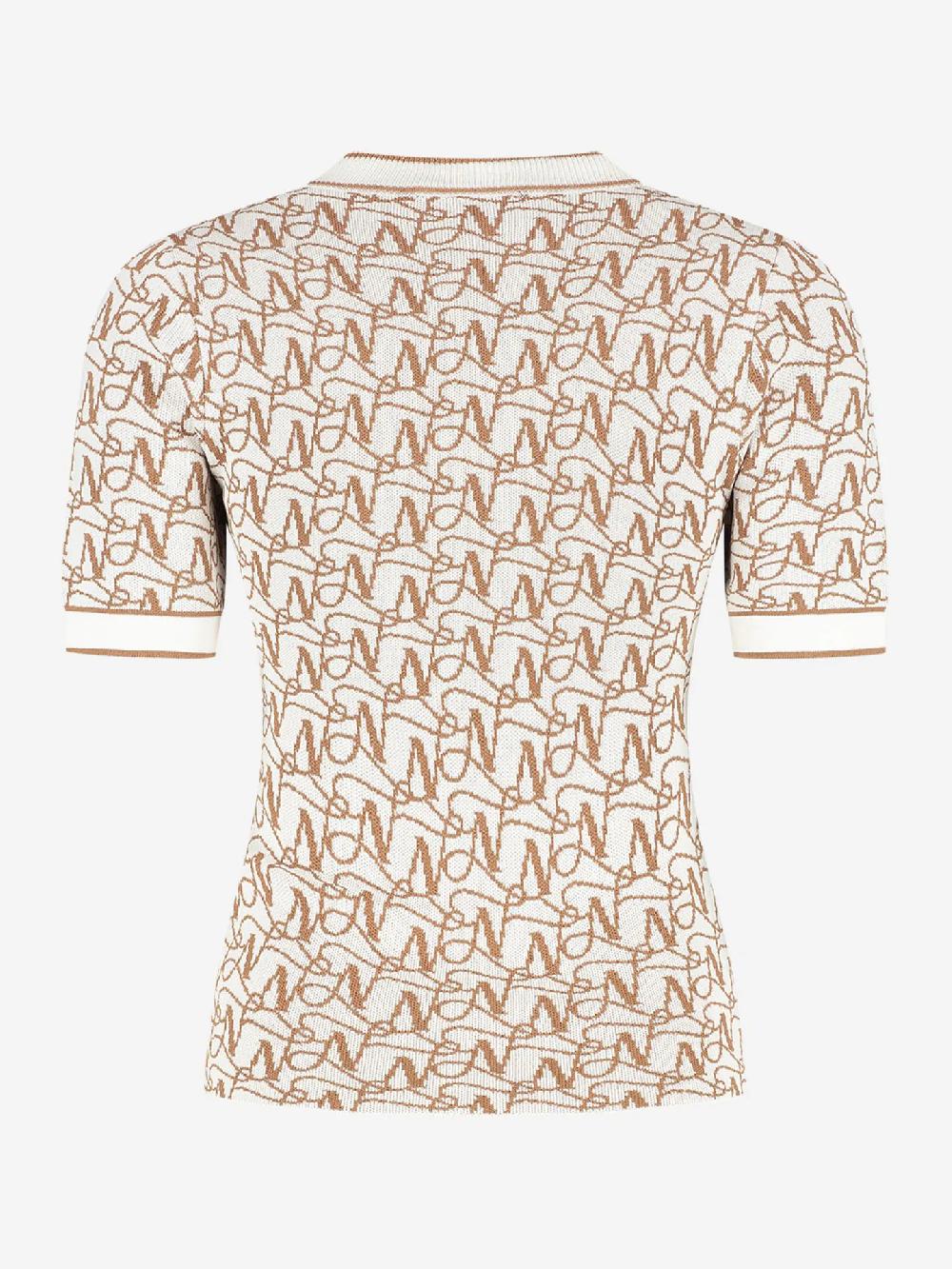 Nikkie Aansluitende Top Met Logo Patroon En Ketting Detail