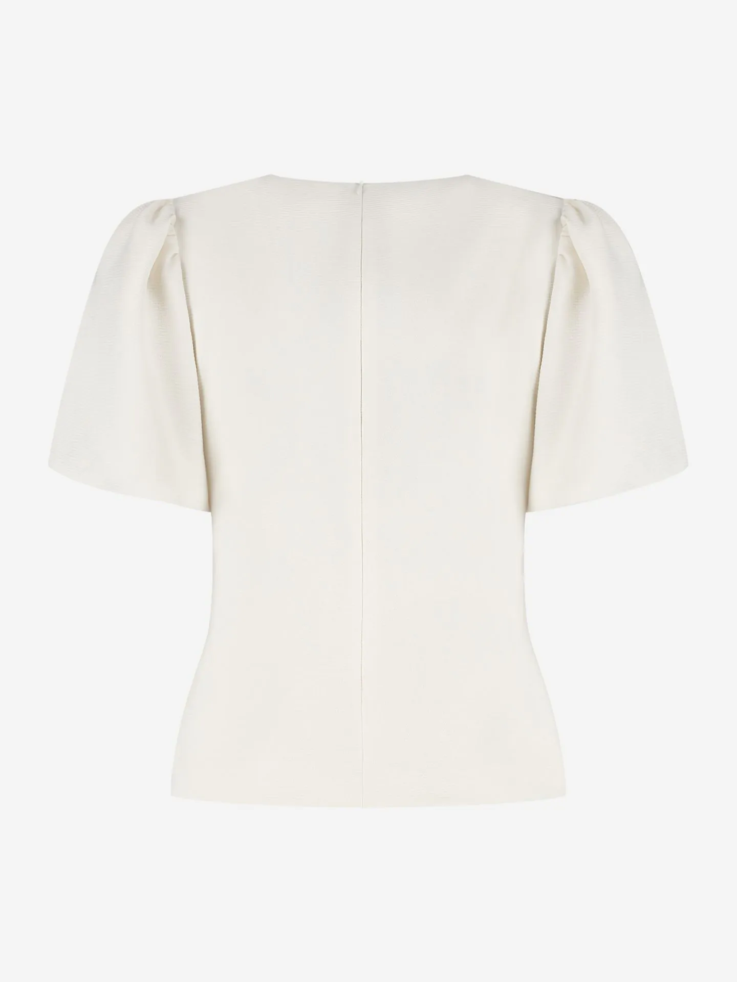 Nikkie Aansluitende Top Met Pofmouwen En Strass Detail