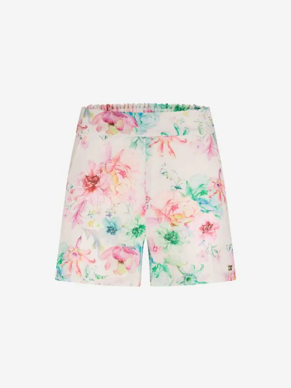 nikkie Bloemenprint short met elastische tailleband