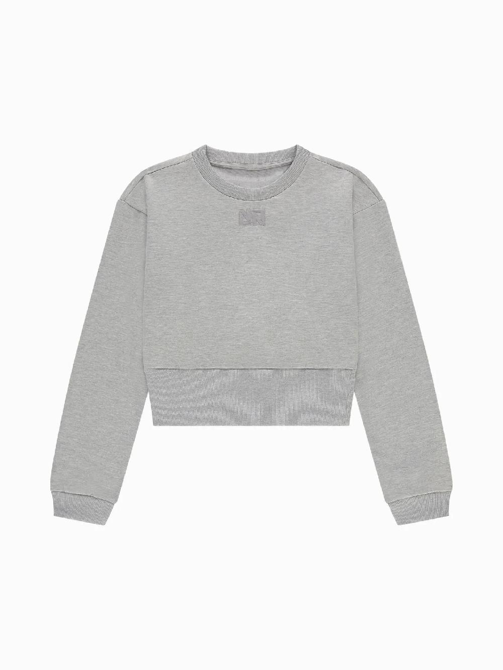 Nikkie Cropped Sweater Met Brede Elastische Tailleband