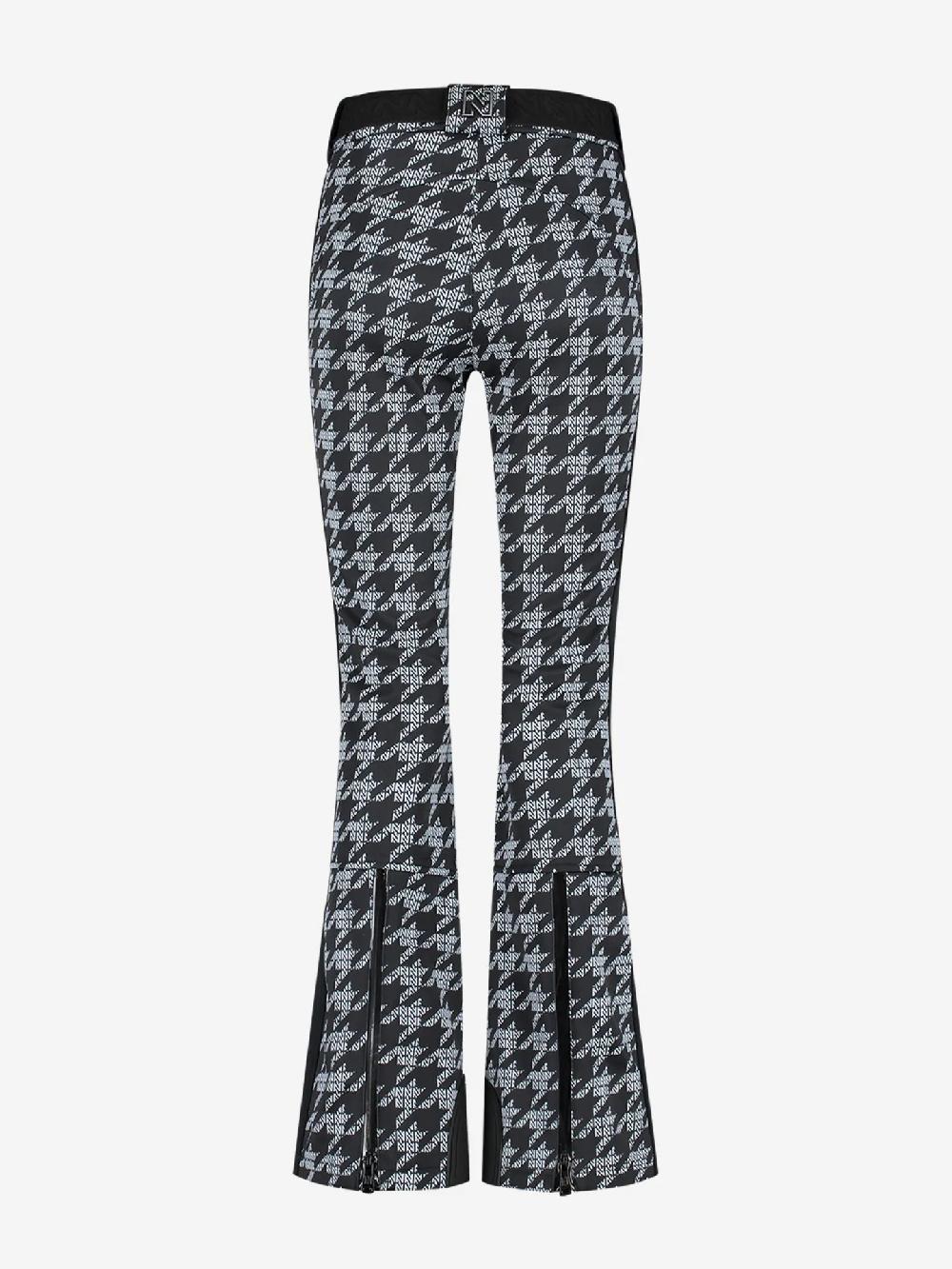 Nikkie Flared Ski Broek Met Logo Patroon En Elastische Riem