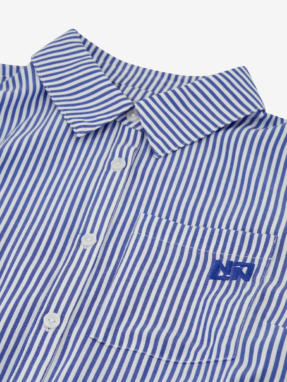 Nikkie Gestreepte A-lijn Jurk Met Elastische Tailleband