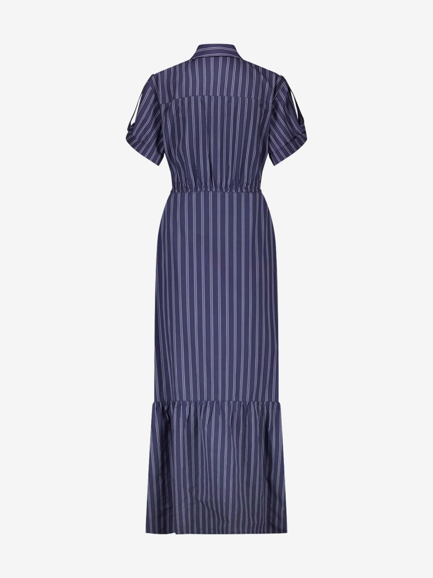 Nikkie Gestreepte Maxi Jurk Met Kanten Cut-out Details