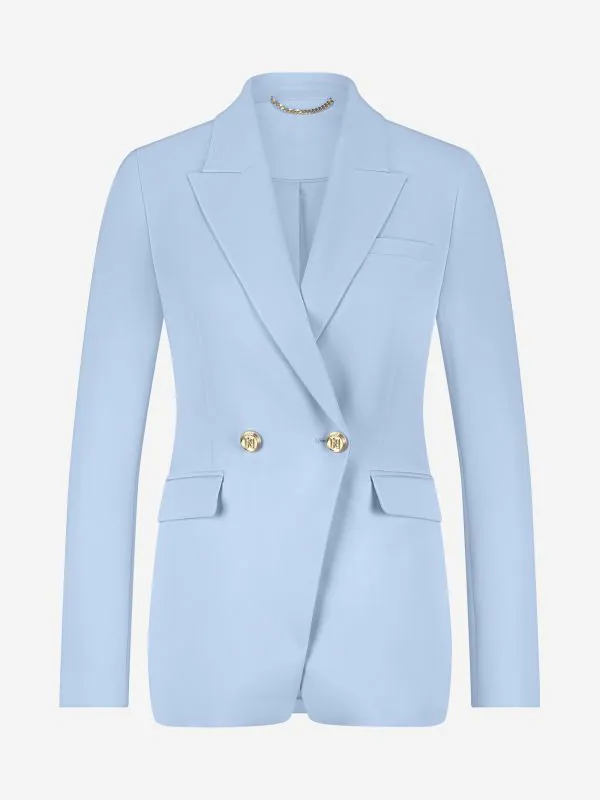 nikkie Getailleerde double-breasted blazer met N-knopen