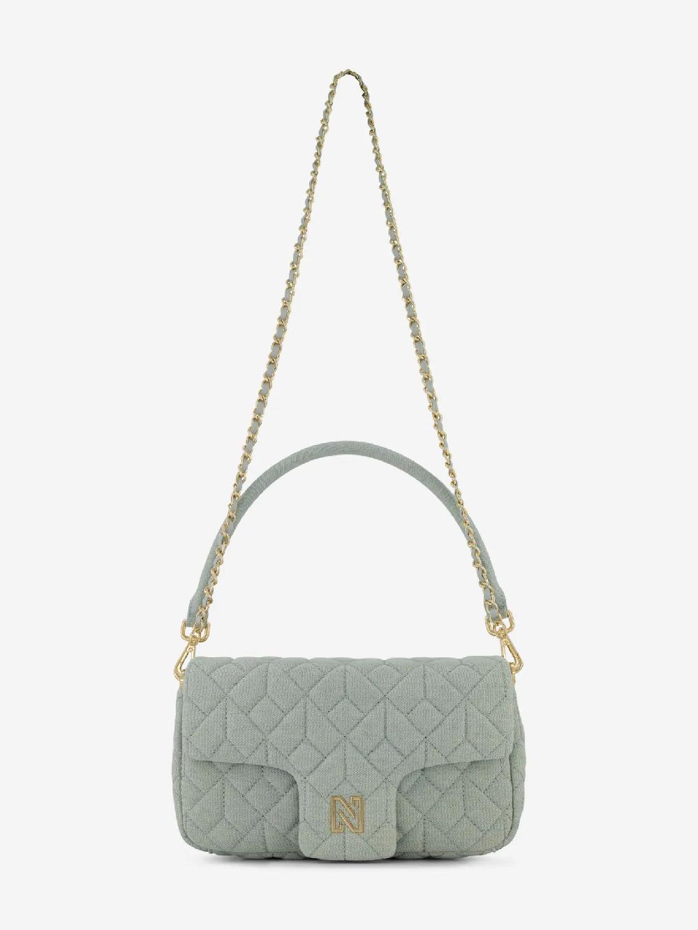 Nikkie Gewatteerde Schoudertas Van Denim Met N-logo