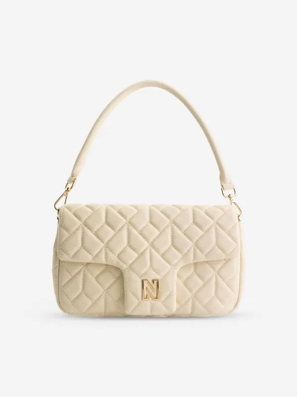 Nikkie Gewatteerde Schoudertas Van Denim Met N-logo