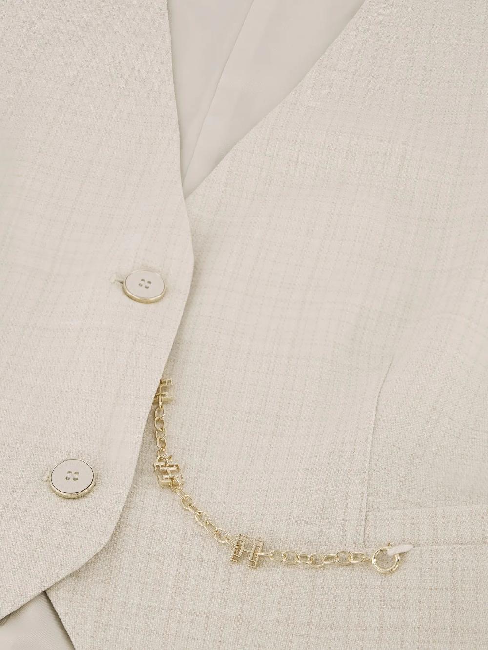 Nikkie Gilet Met Gemêleerde Textuur En Ketting Detail