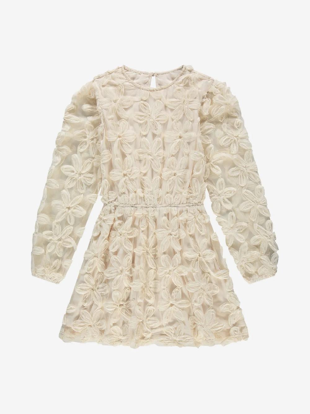 Nikkie Jurk Met Geborduurde Bloemen En Mesh Ballonmouwen