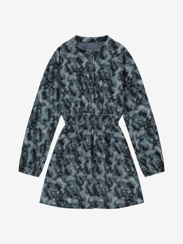 nikkie Korte jurk met bloemenprint en elastische tailleband