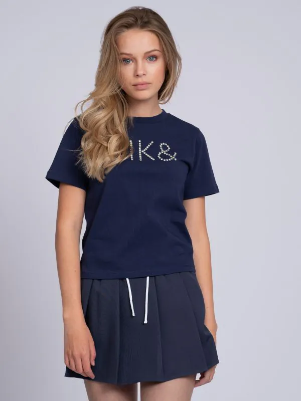 nikkie Korte skort met plooien en dubbele tailleband