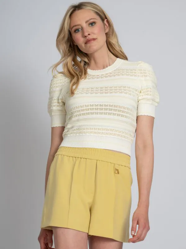 nikkie Losvallend short met elastische tailleband en logo