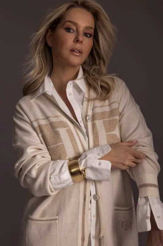 nikkie Losvallend vest met FIFTH HOUSE logo en streepdetails