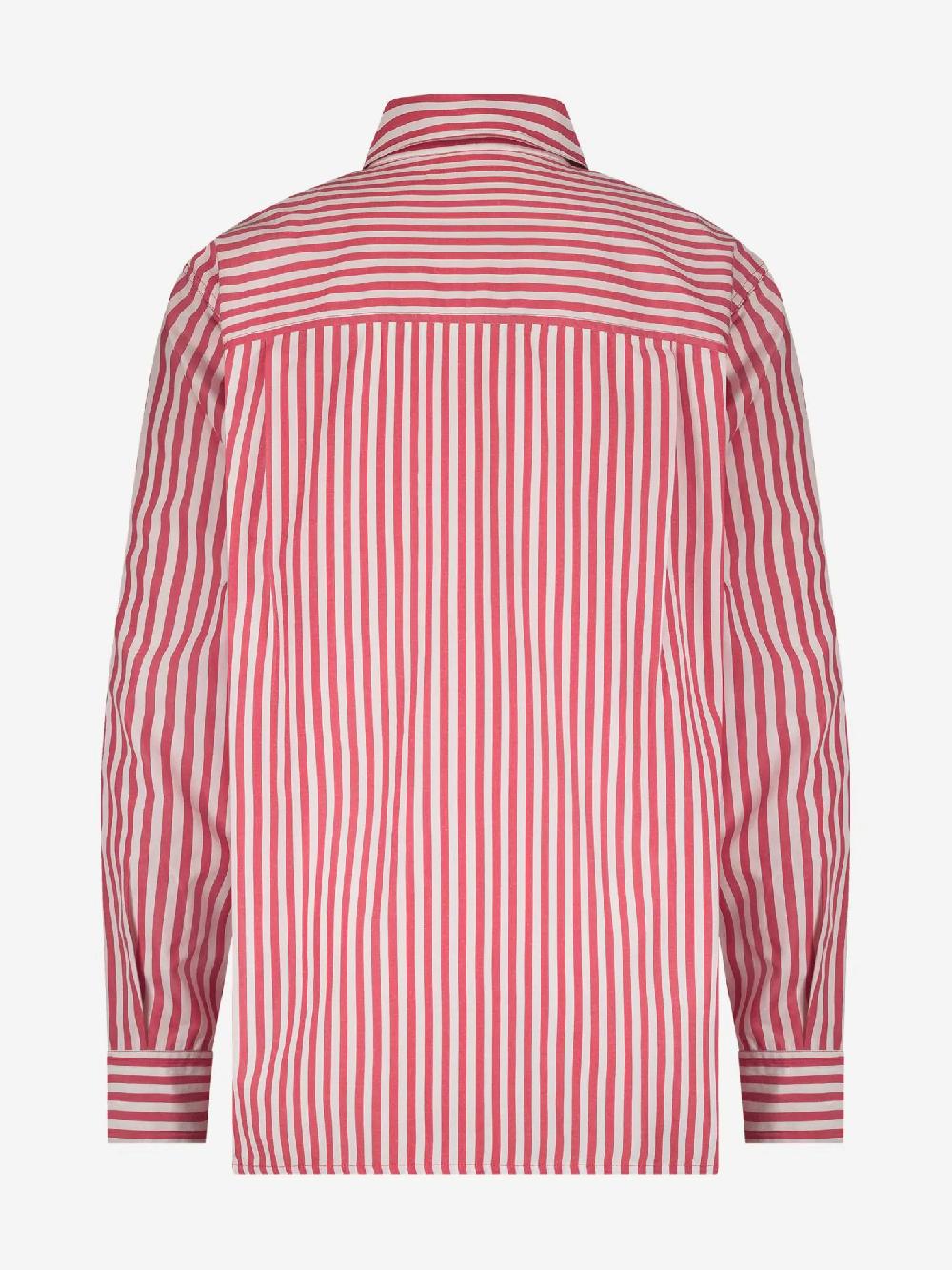 Nikkie Losvallende Gestreepte Blouse Met Geborduurd Logo