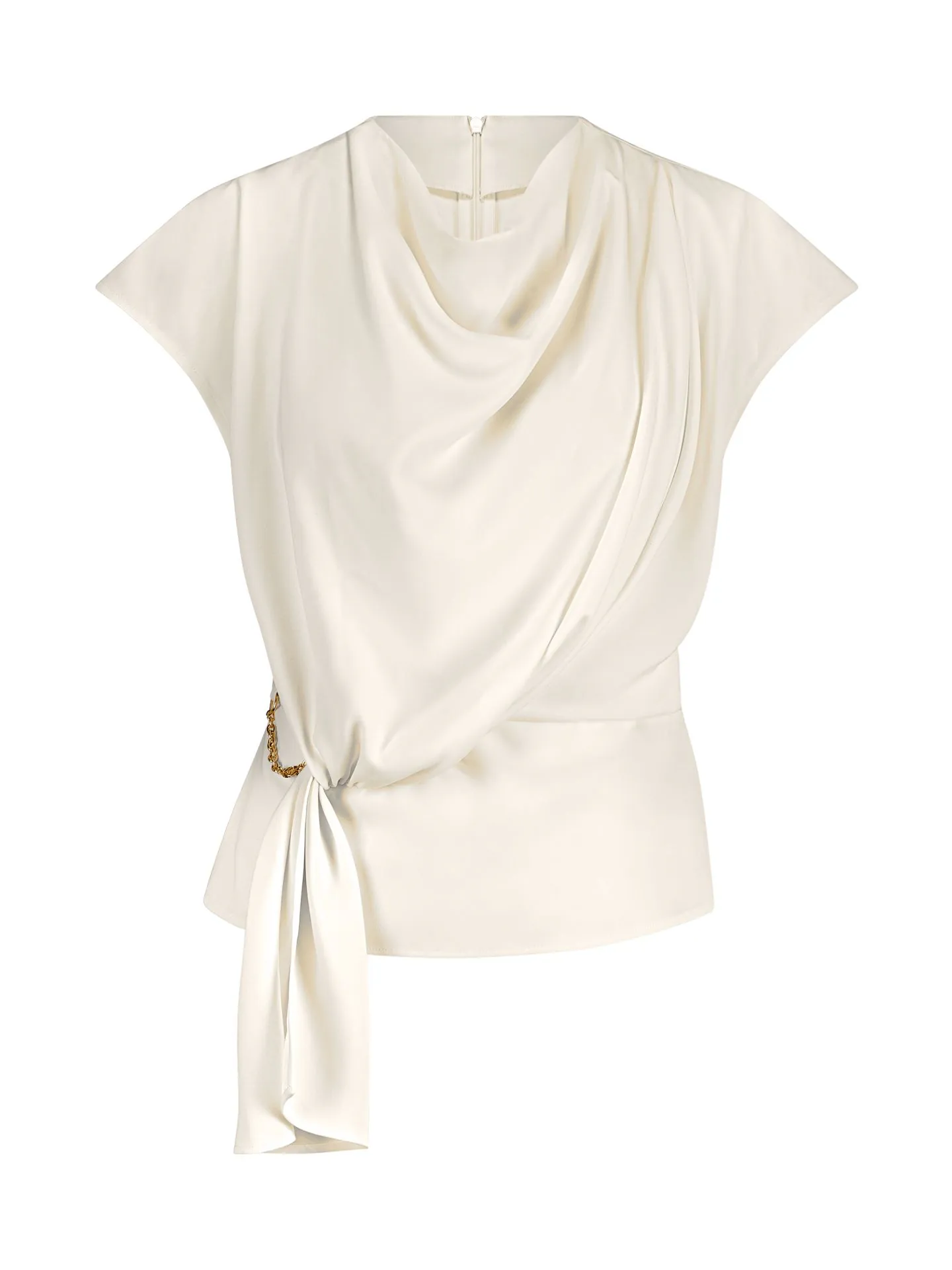 Nikkie Losvallende Top Met Gedraaid Knoop Detail En Ketting Accent