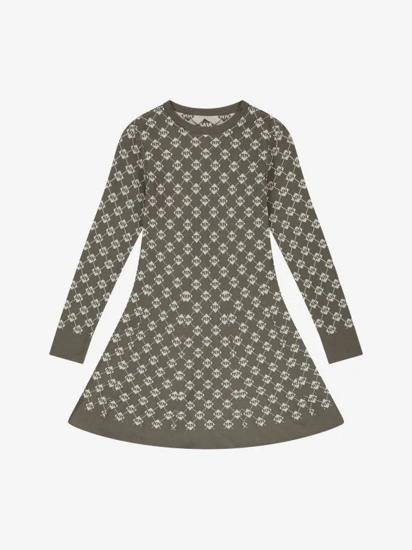 nikkie A-lijn jurk met logo patroon