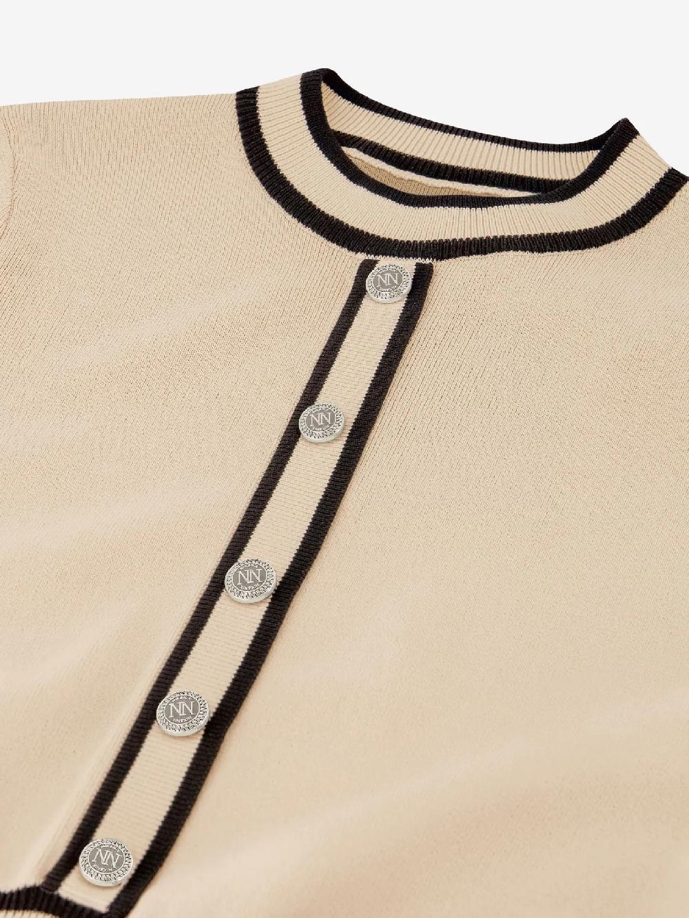 Nikkie A-lijn Jurk Met Zwarte Contrastbiezen