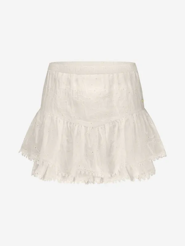 nikkie A-lijn skort van broderie anglaise