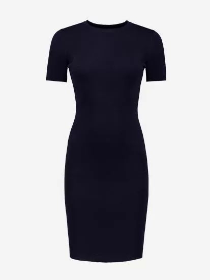 nikkie Aangesloten jurk met korte mouwen