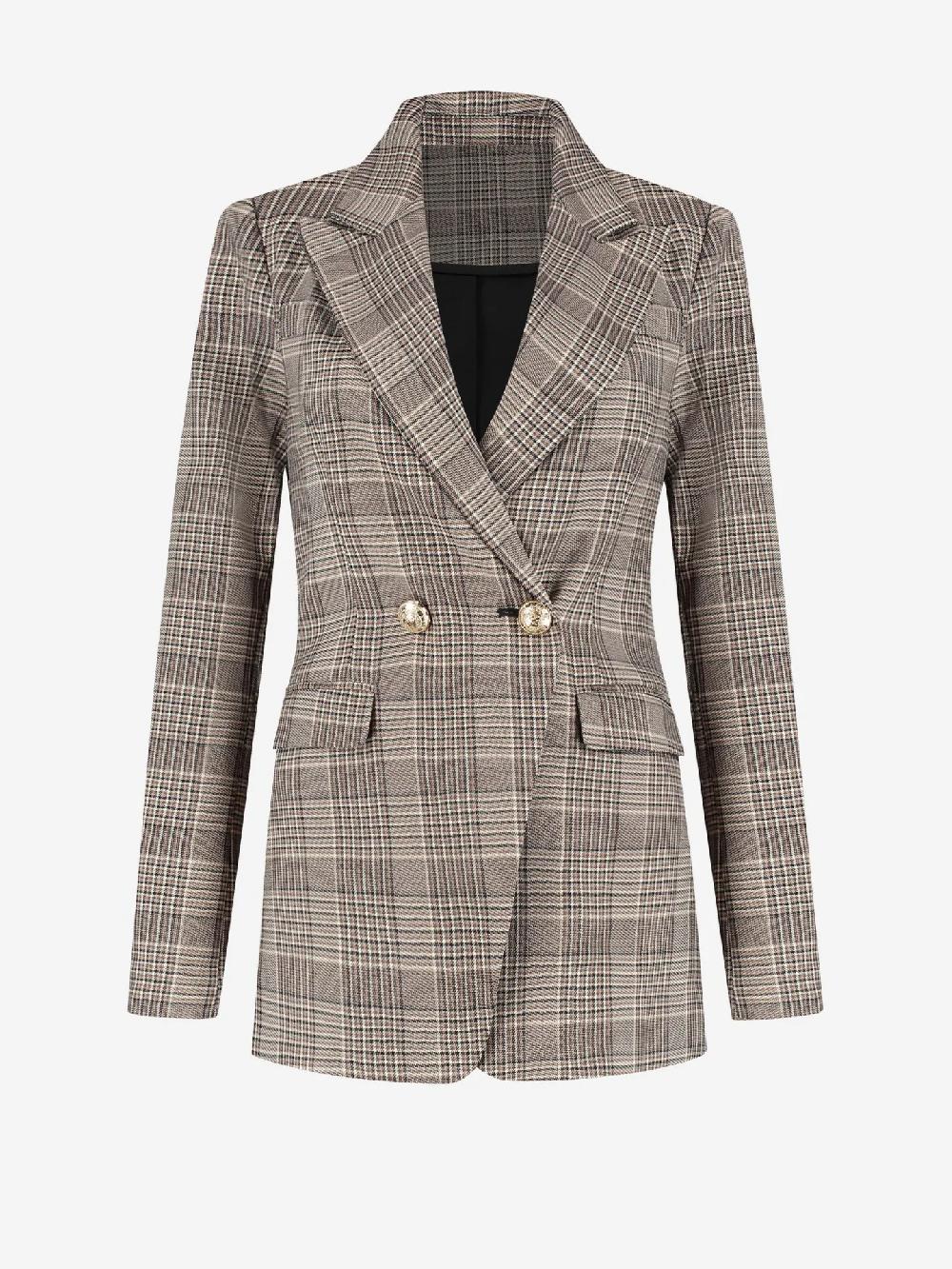 Nikkie Aansluitende Geruite Blazer